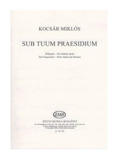 Kocsár Miklós: Sub tuum praesidium