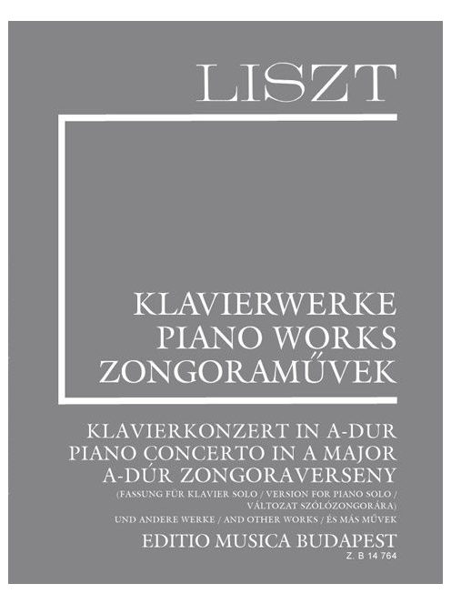 Liszt Ferenc: A-dúr zongoraverseny és más művek (Suppl.15)