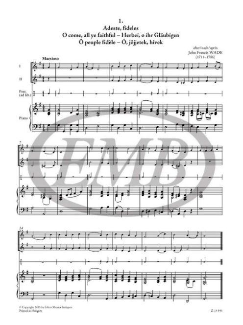 Karácsonyi muzsika-Kamarazene sorozat választható hangszerösszeállítással