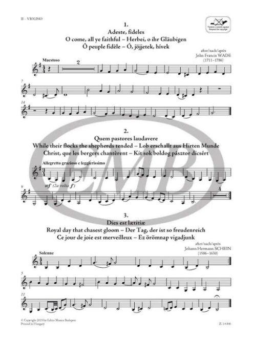 Karácsonyi muzsika-Kamarazene sorozat választható hangszerösszeállítással