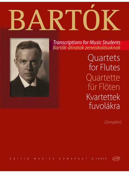 Bartók átiratok zeneiskolásoknak-Kvartettek fuvolákra részben altfuvolával