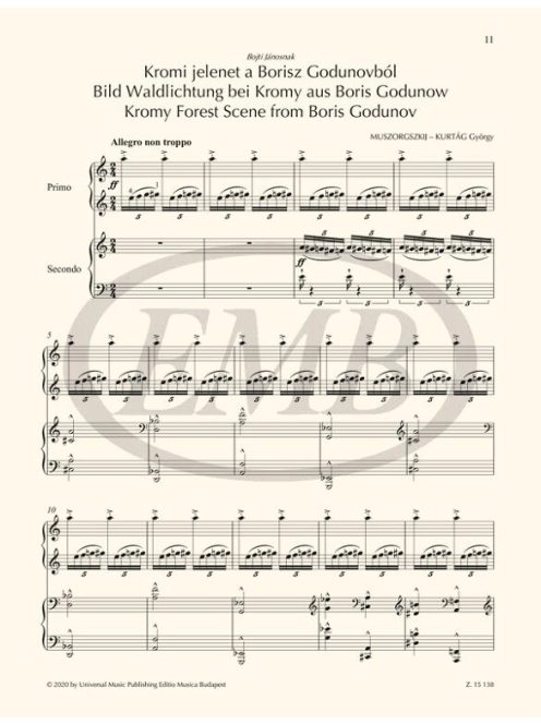 Kurtág György: Két Muszorgszkij-átirat