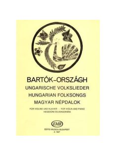   Bartók Béla: Magyar népdalok átirata hegedűre, zongorakísérettel