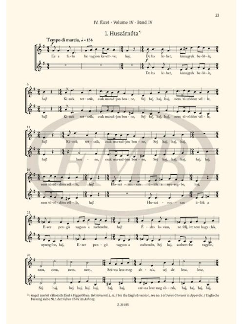 Bartók Béla: Gyermek- és nőikarok