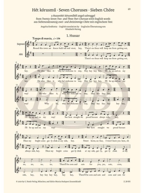 Bartók Béla: Gyermek- és nőikarok