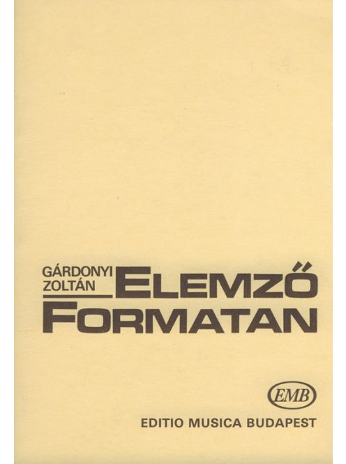 Gárdonyi Zoltán: Elemző formatan