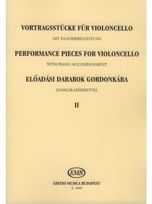 Előadási darabok gordonkára zongorakísérettel II