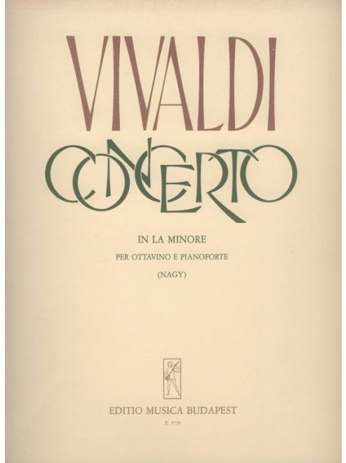 Antonio Vivaldi:  Concerto in la minore-fuvola kotta zongorakísérettel
