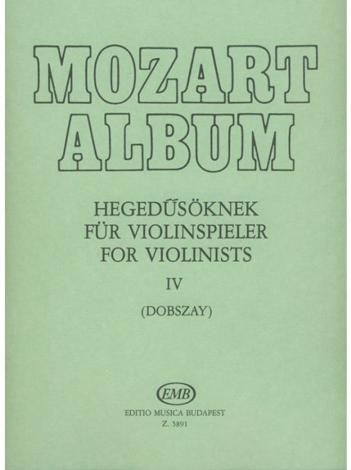 MOZART ALBUM hegedűsöknek IV