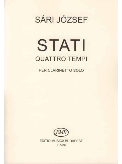 Sári József:  Stati Quattro Tempi-klarinét szóló