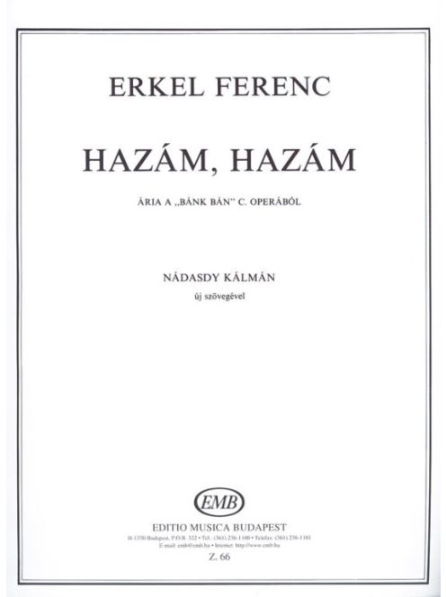 Erkel Ferenc:  Hazám, Hazám