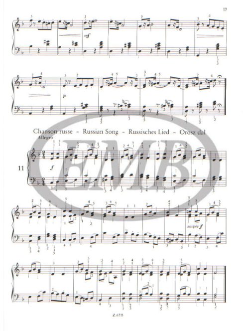Pyotr Ilyich Tchaikovsky:  Ifjúsági album zongorára Op.39