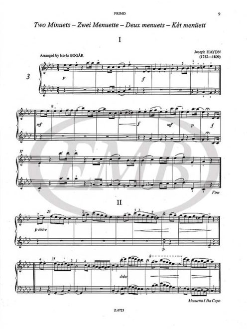 Váczi Károly:  Négykezes zongoramuzsika kezdők számára