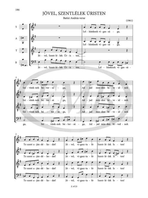 Kodály Zoltán:  Vegyeskarok