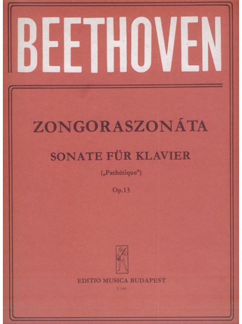 Ludwig van Beethoven:  Zongoraszonáta c-moll Pathétique