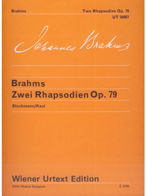 Johannes Brahms:  Zwei Rhapsodien