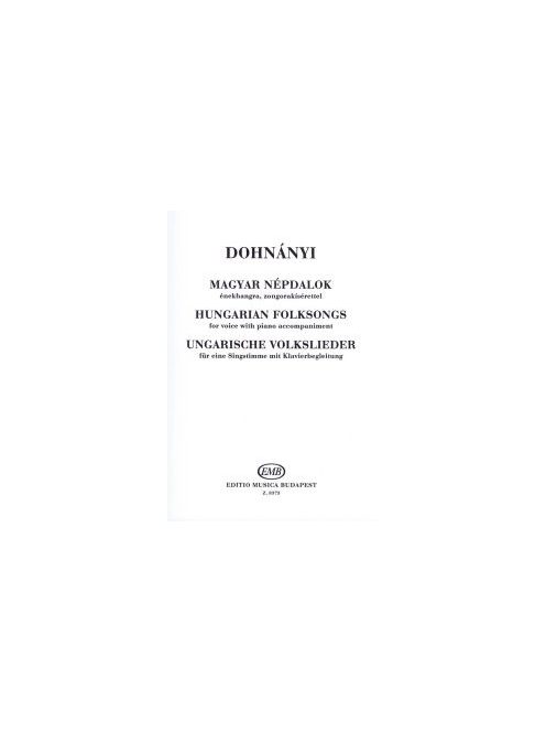 Dohnányi Ernő:  Magyar népdalok