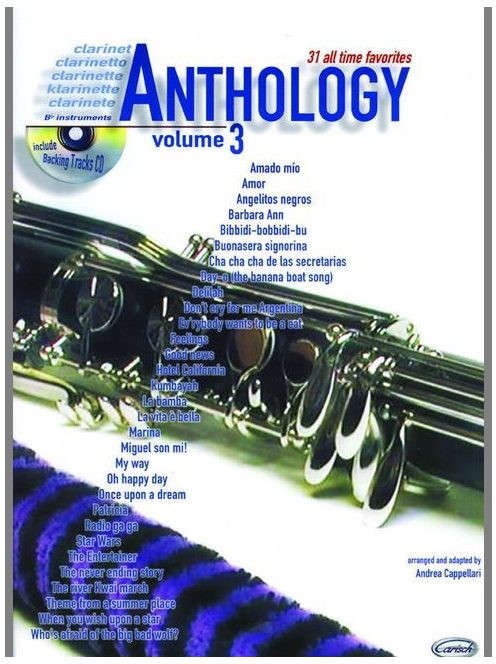 Clarinet Anthology Vol.3:  31 Sláger klarinétra átdolgozva- CD melléklettel