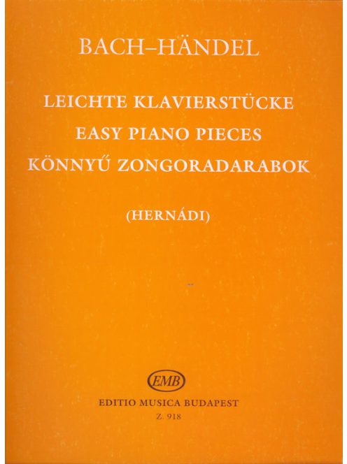 Bach-Handel:Könnyű zongoradarabok (Hernádi) ujjrenddel (Átdolgozás Alatt)
