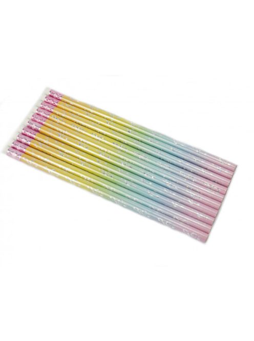 Színátmenetes ceruza, ezüst violinkulcs mintával