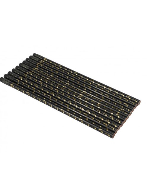 Fekete ceruza, arany kottamintával