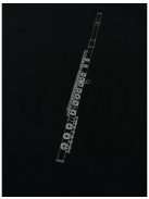 Fekete, ezüst fuvola mintás szatyor