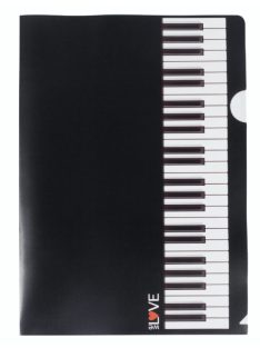 Zongorabillentyű mintás irattartó