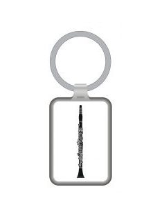 Fém, klarinétos kulcstartó