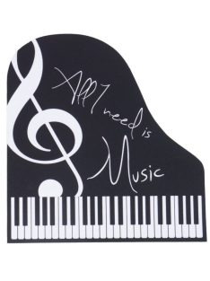 Fekete, zongora alakú egérpad