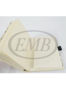 Krém színű, kottamintás notesz