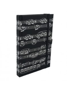 Fekete, kottamintás notesz