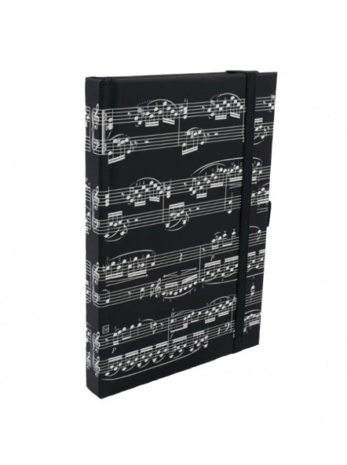 Fekete, kottamintás notesz