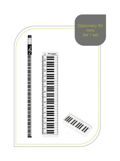 Fekete, zngorabillentyű mintás írószer készlet
