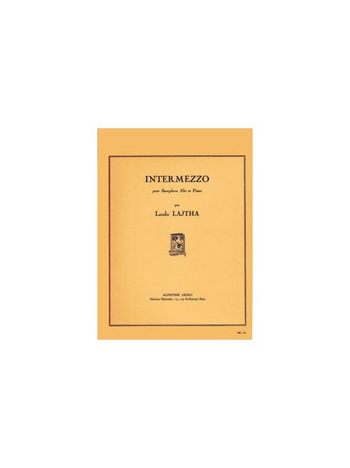 Lajtha László:  Intermezzo - altszaxofonra