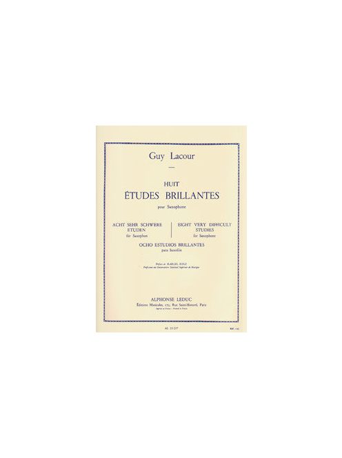 Guy Lacour:  Huit Etudes Brillantes