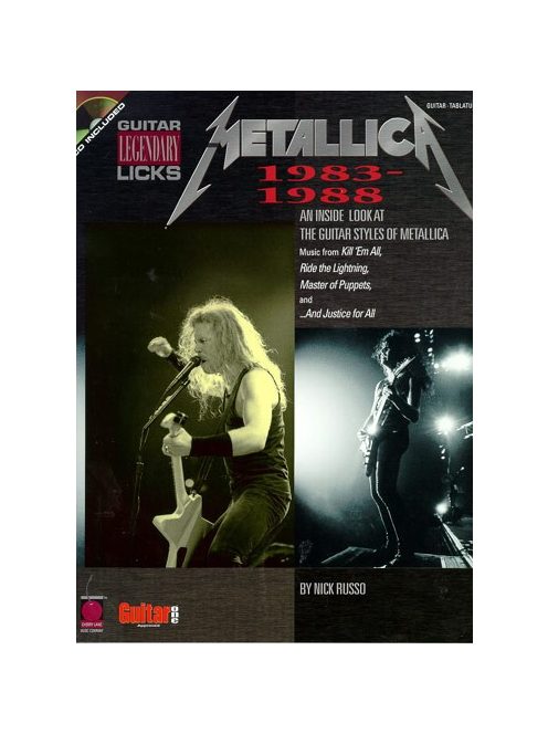 METALLICA - Guitar Legendary Licks - Guitar TAB with CD 1983-1988