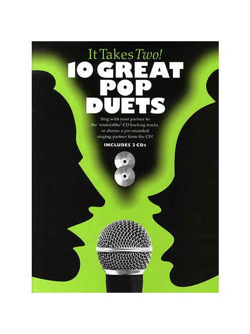 It Takes Two!-10 népszerű pop-duett:piano-vocal-guitar- 2 CD melléklettel