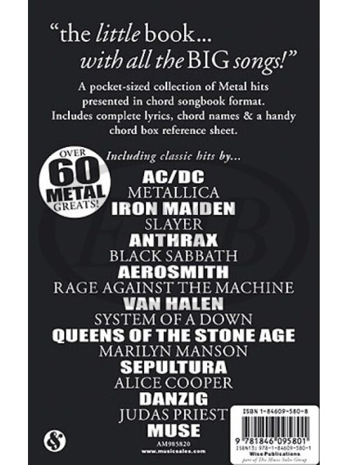 The Little Black Songbook 60 METAL Song