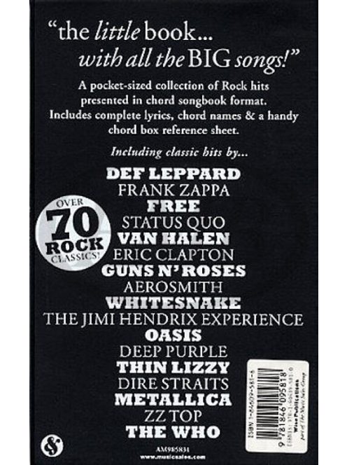 The Little Black Songbook 70 Rocks Hits