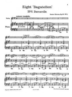   Gustav Ellerton: Eight' Bagatellen'-No.5 Barcarolle