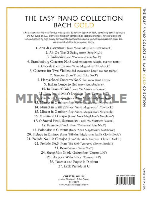 Bach, Johann Sebastian: The Easy Piano Collection: Bach Gold (CD Edition)