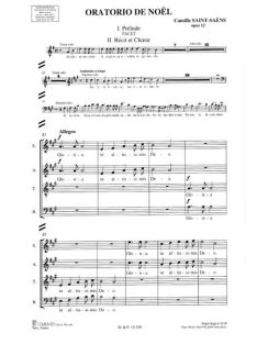   Camille Saint-Saens:  Oratorio De Noel - Choeurs 4 Voix Mixtes