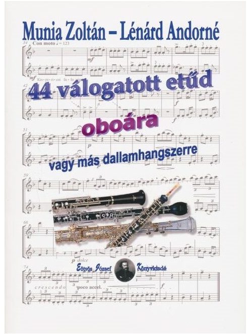 Munia Zoltán: 44 válogatott etűd oboára vagy más dallamhangszerre