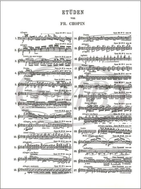 Chopin, Frédéric: Etüden