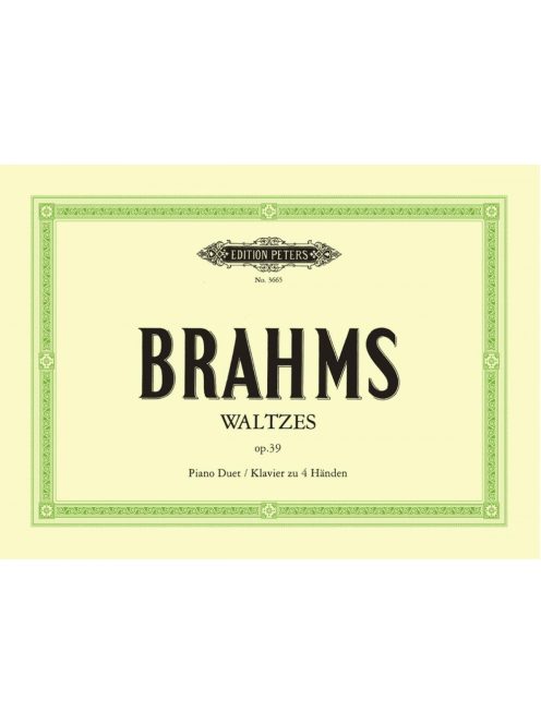 Johannes Brahms:  Walzer Op.39 - négykezes zongoradarab  CD-melléklettel
