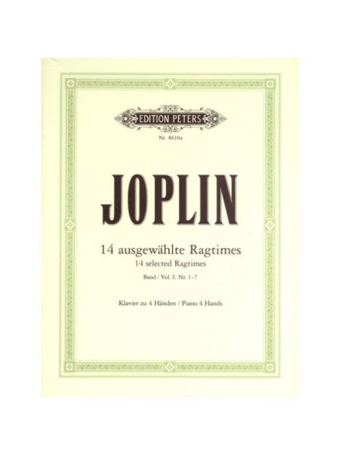JOPLIN: 14 Selected Ragtimes-Piano 4 Hands