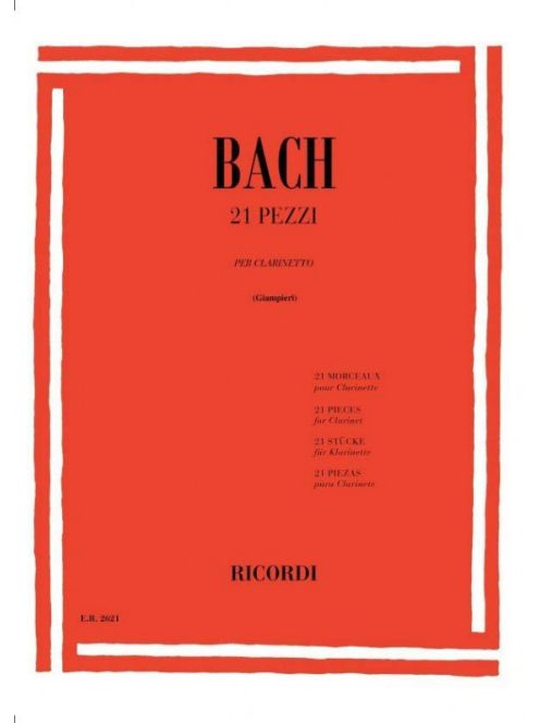 Bach: 21 Pezzi - per Clarinetto