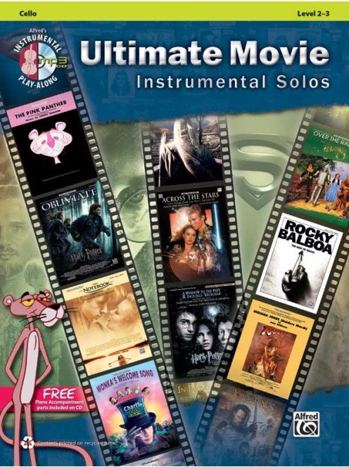Ultimate Movie Instrumental Solos - CELLO Level 2-3 Play Along Accompaniment CD F.40132