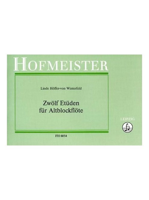 Höffer-von Winterfeld, Linde: Zwölf Etüden für Altblockflöte