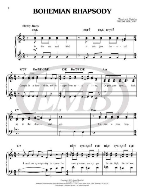 Easy Piano Collection - QUEEN